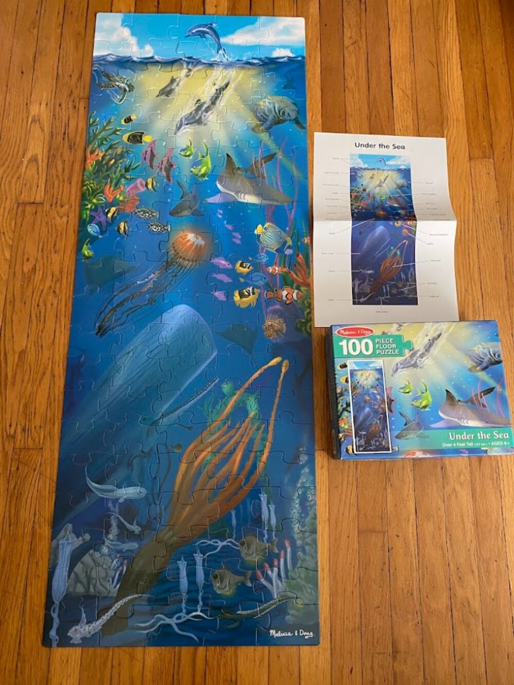 100 Piece Floor Jigsaw Puzzle---Under The Sea--by Melissa & Doug